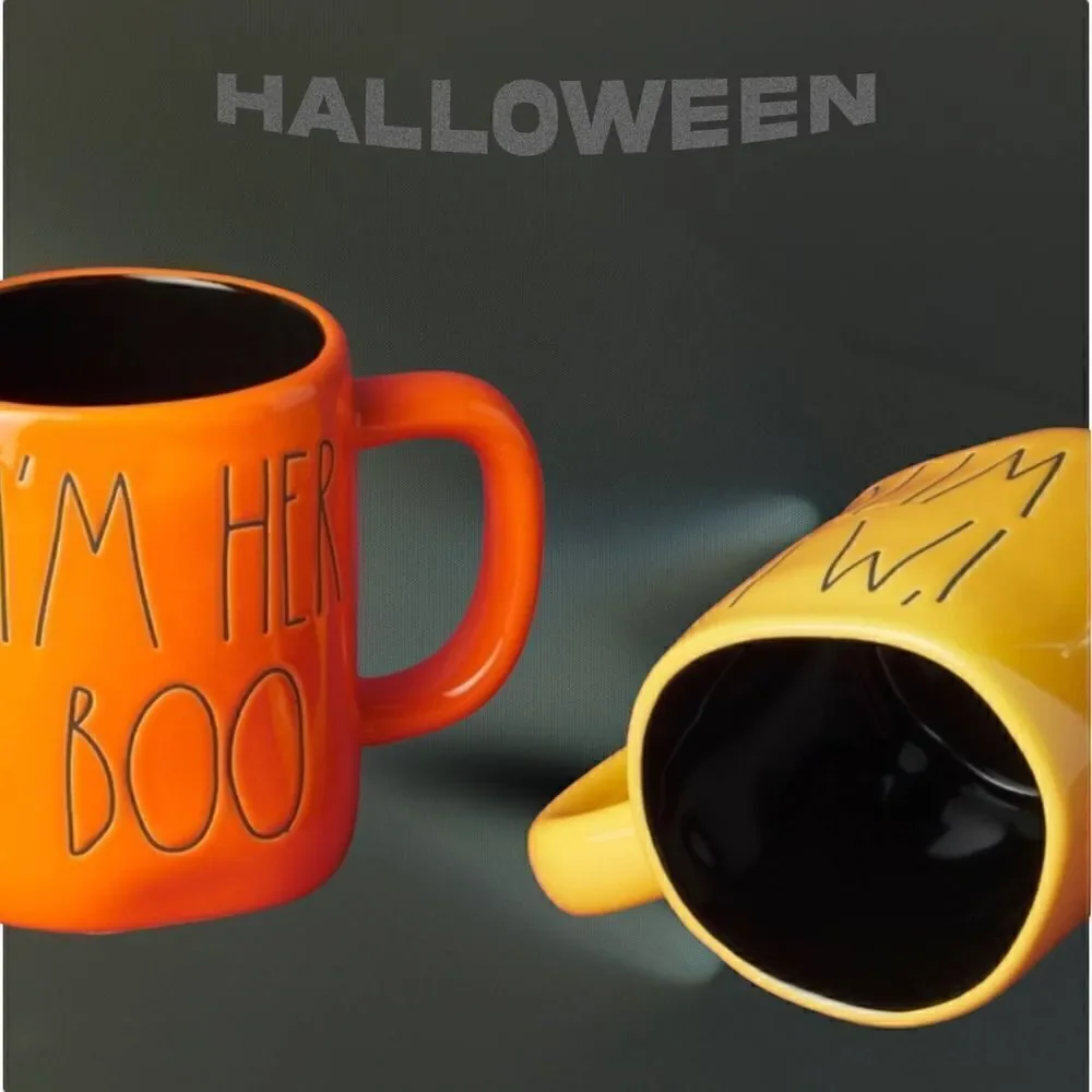 Rae Dunn 2pk Her Boo His Witch Mug Set
